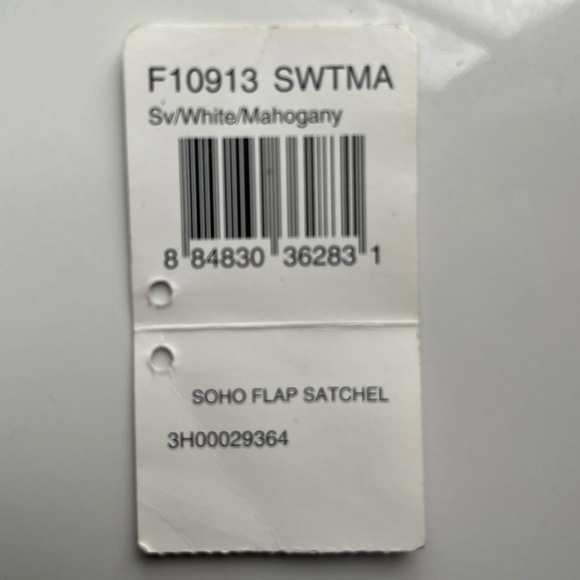 COACH White / Brown Hamptons Soho Flap Satchel Bag F10913 - Picture 7 of 8